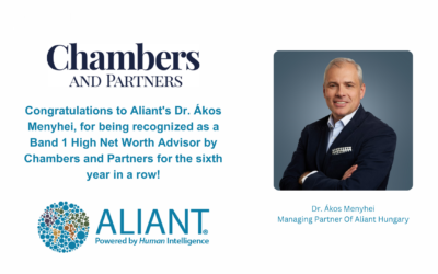 Aliant’s Managing Partner Receives Top Ranking by Chambers for 6th Time