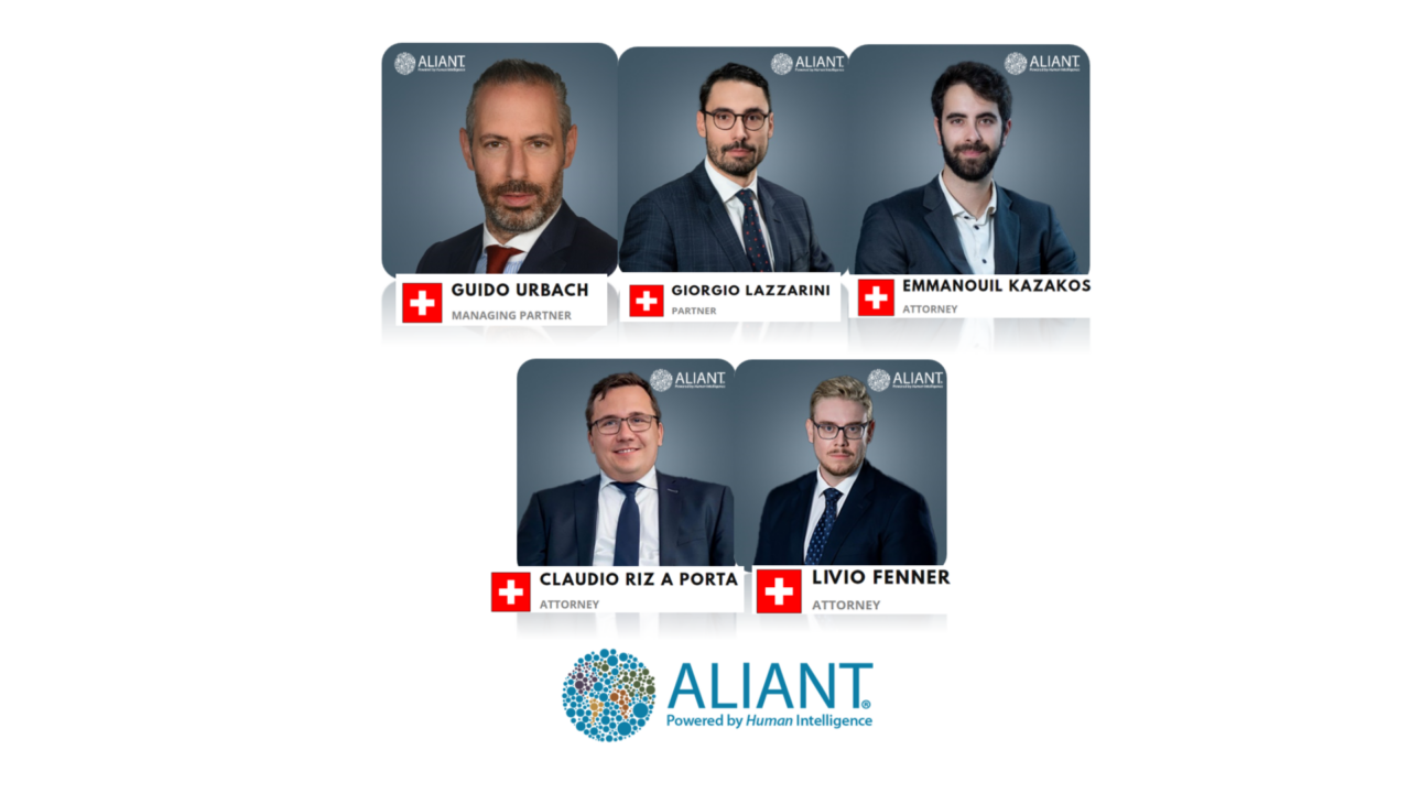 Kohli Urbach Rechtsanwälte AG Joins Aliant As Aliant Swizerland